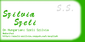 szilvia szeli business card